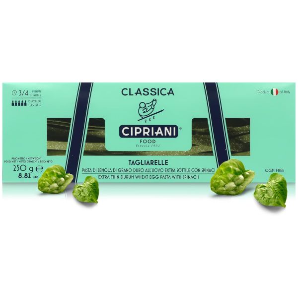 CIPRIANI EGG PASTA TAGLIARELLE WITH SPINACH GR. 250