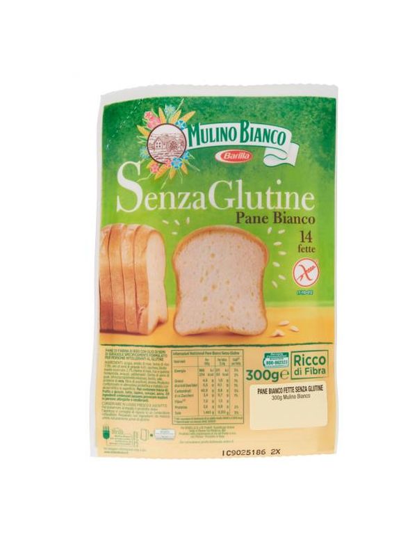 SOFT BREAD 14 SLICES BARILLA 300 GR. GLUTEN FREE