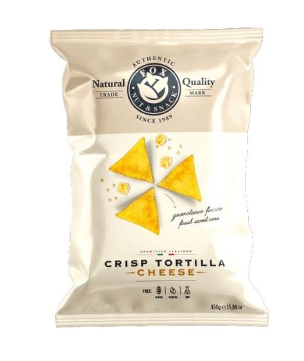 FOX BAR ITALIA TORTILLA NACHO CHEESE 450G X 12