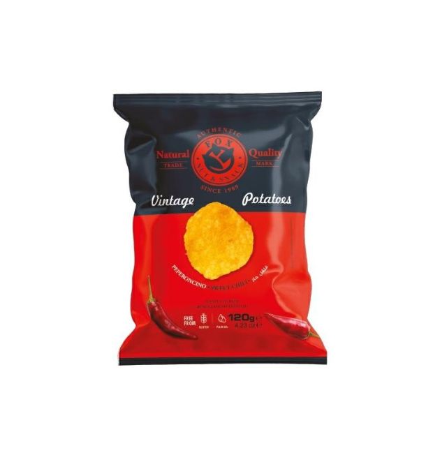 FOX BAR ITALIA VINTAGE POTATO CHIPS WITH CHILLI GR 300 X 16