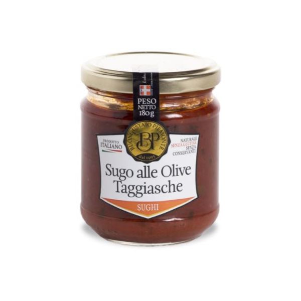BUONGUSTAIO TAGGIASCHE OLIVES SAUCE 180GX12GLASS JAR – SUMD18B