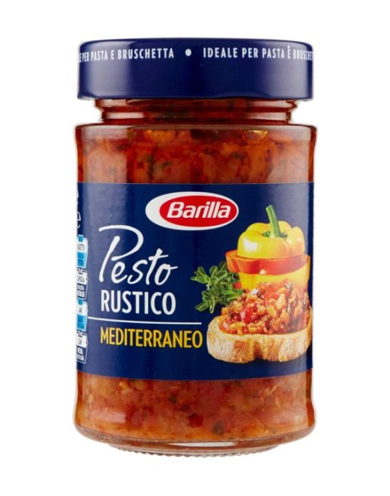 BARILLA PESTO MEDITERRANEAN RUSTIC SAUCE 8X200GR GLASS JAR