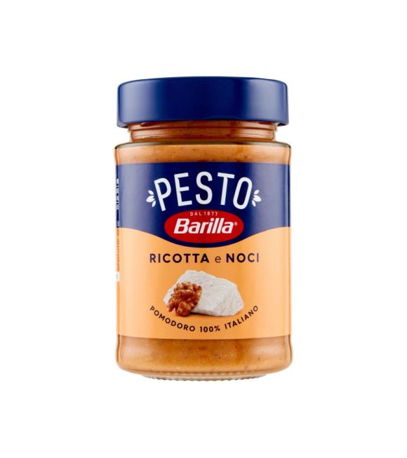 BARILLA PESTO RICOTTA CHEESE AND WALNUTS 12X190GR GLASS JAR