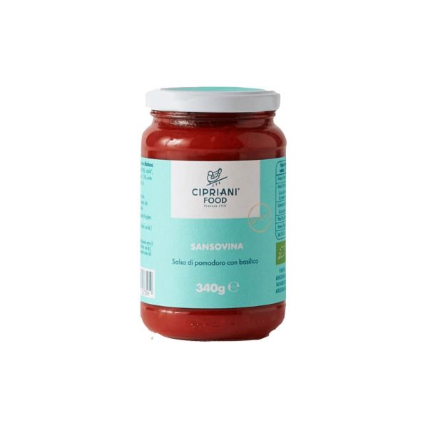 CIPRIANI SANSOVINA ORGANIC SAUCE 6X340GR GLASS JAR