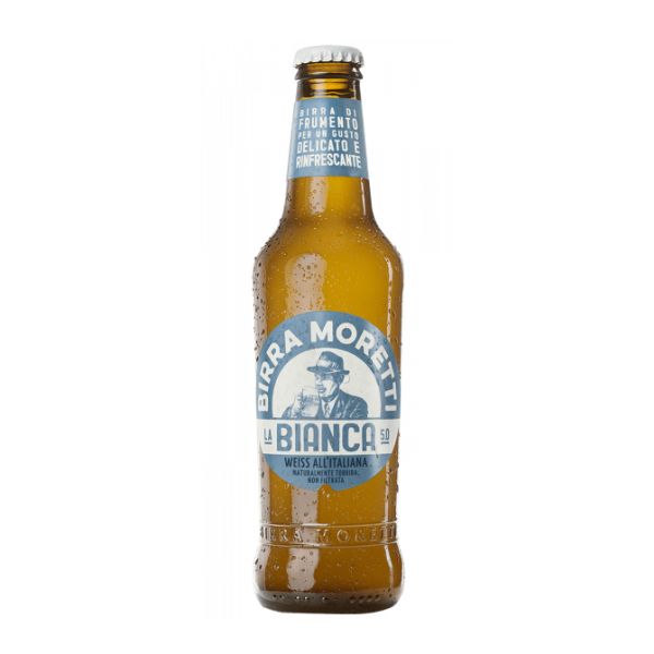 BEER MORETTI LA BIANCA CL 33 X 24 BOTTLES 5%VOL