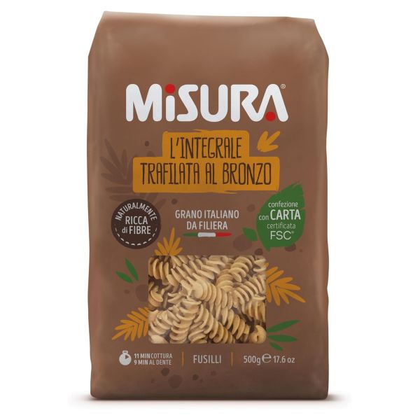 PASTA MISURA FUSILLI WHOLE WHEAT 500GX12