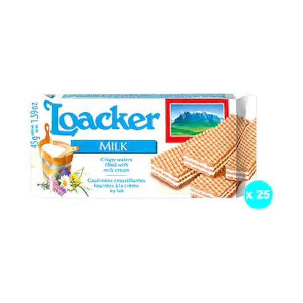 LOACKER MILK WAFER 45 G X 12