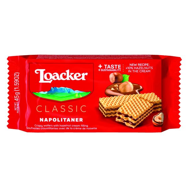 LOACKER NAPOLITANER WAFER 45 G X 25 X 12