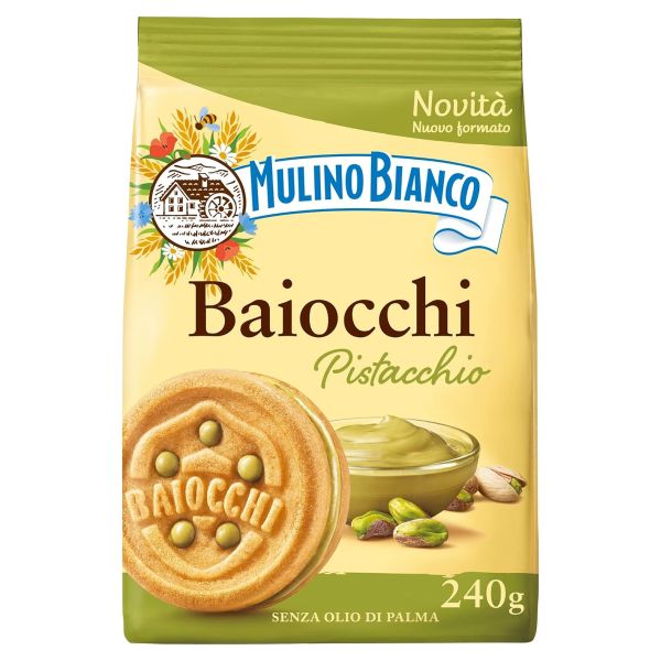 BISCUITS MULINO BIANCO BAIOCCHI PISTACCIO 240GRX10