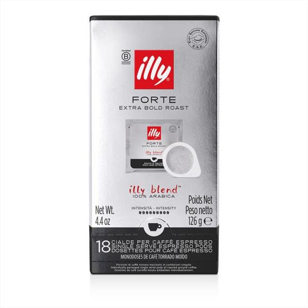 COFFEE ILLY 18 SINGLE SERVINGS BOX COMPOSTABLE POD – FORTE