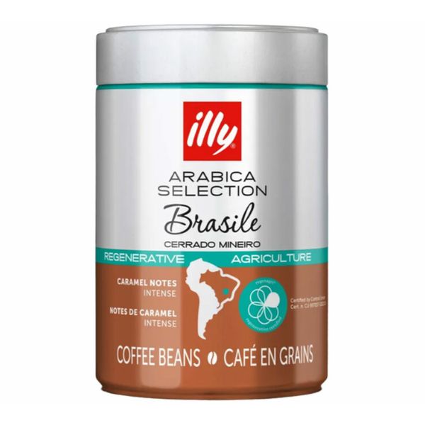 ILLY ARABICA SELECTION BRASILE COFFEE BEANS IN TIN 250G X 6