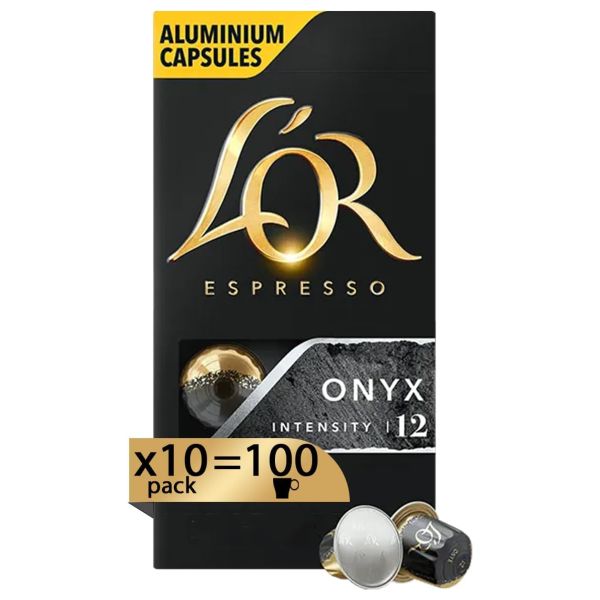 L’OR ONYX UTZ NESPRESSO COMPATIBLE CAPSULES X 10 X 10