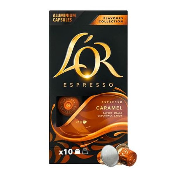 L’OR FLAVOURS CARAMEL UTZ NESPRESSO COMPATIBLE CAPSULES X 10 X 10