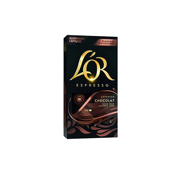 L’OR FLAVOURS CHOCOLATE UTZ NESPRESSO COMPATIBLE CAPSULES X 10 X 10