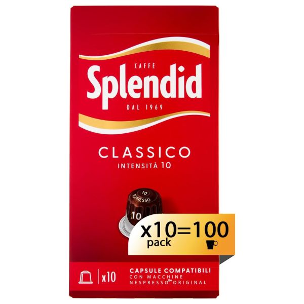 SPLENDID CLASSICO UTZ NESPRESSO COMPATIBLE CAPSULES X 10 X 10