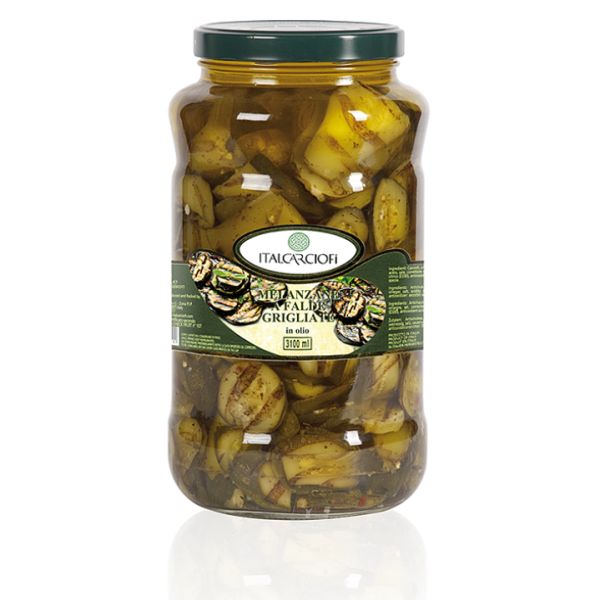 ITALCARCIOFI GRILLED EGGPLANT SLICES IN OIL 314ML X 12 IN GLASS JAR
NW. 280 GR