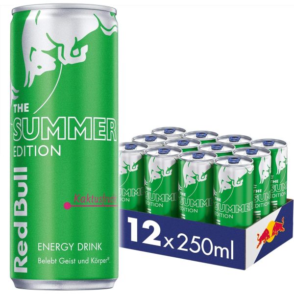 REDBULL GREEN EDITION DRAGON FRUIT 250 ML.X12 SLEEK CAN