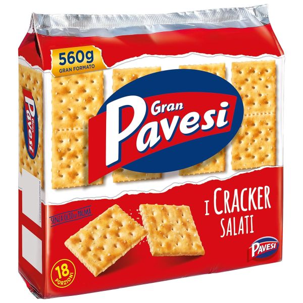 GRAN PAVESI SALTED CRACKERS 560 GR. X 12