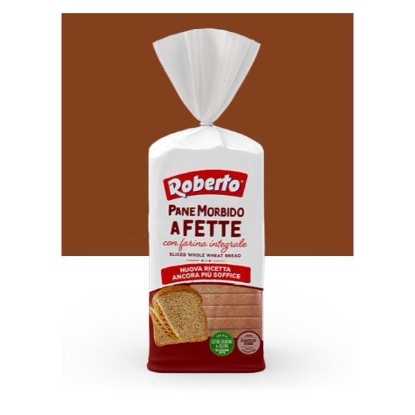 PANE ROBERTO SLICED WHOLE WHEAT BREAD 400g x 8