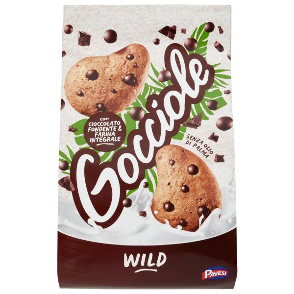 BISCUITS GOCCIOLE WILD PAVESI 350GRX12