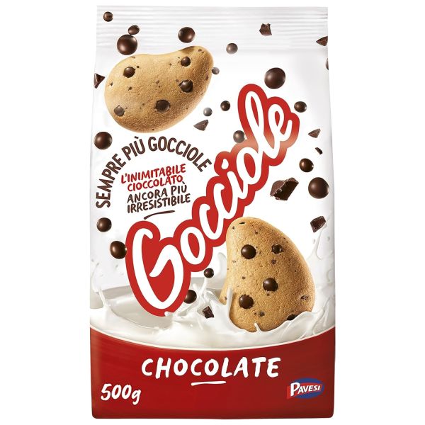 BISCUITS GOCCIOLE CHOCOLATE PAVESI 500GRX24
