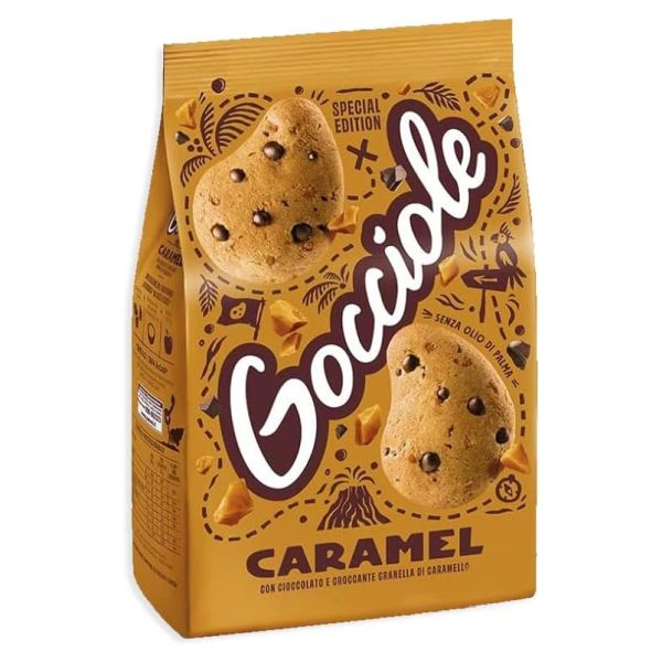 BISCUITS GOCCIOLE CARAMEL PAVESI 300GRX12