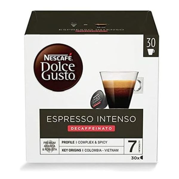 NESCAFE’ DOLCE GUSTO ESPRESSO INTENSO DECAF 30 CAP X 3