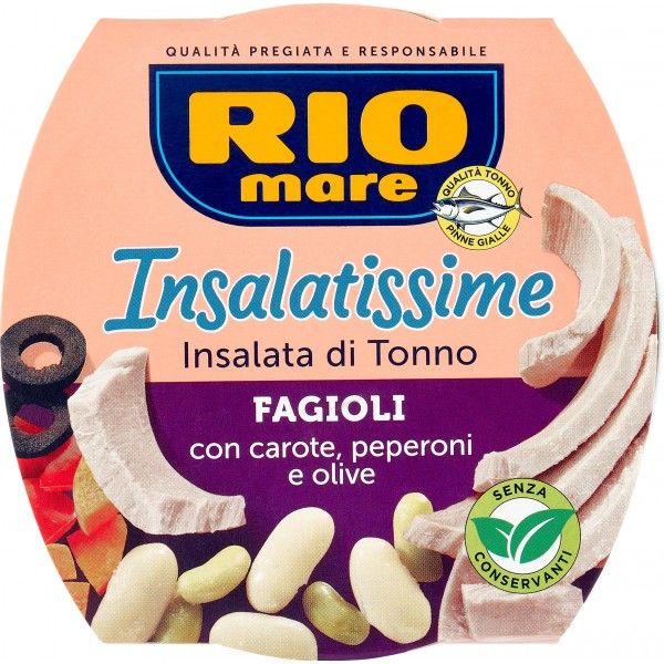 RIO MARE INSALATISSIME TUNA AND BEANS 160GRX18