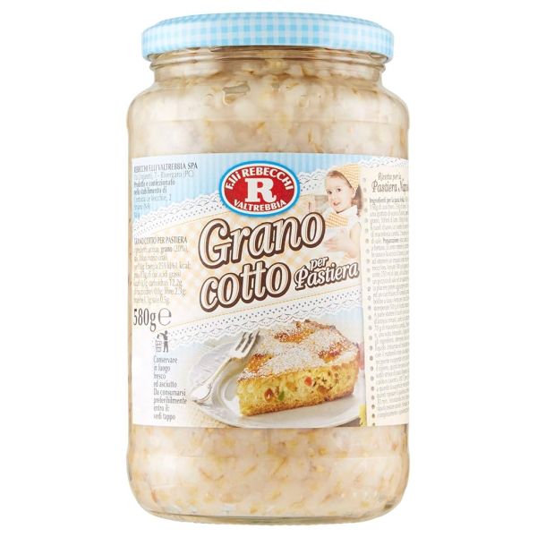 REBECCHI COOKED WHEAT IN GLASS JAR 580G X 12