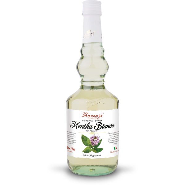 VINCENZI PIEDMONTESE WHITE PEPPERMINT SYRUP 700ML X 1 BTL