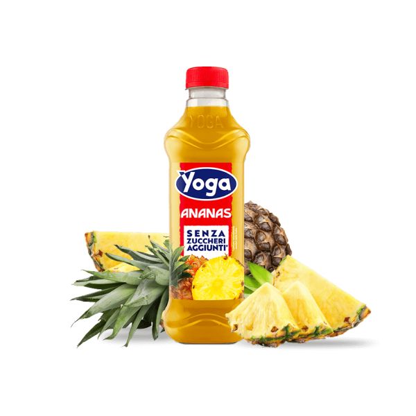 YOGA NO ADDED SUGARS PINEAPPLE JUICE 1LT. X 6 IN PET