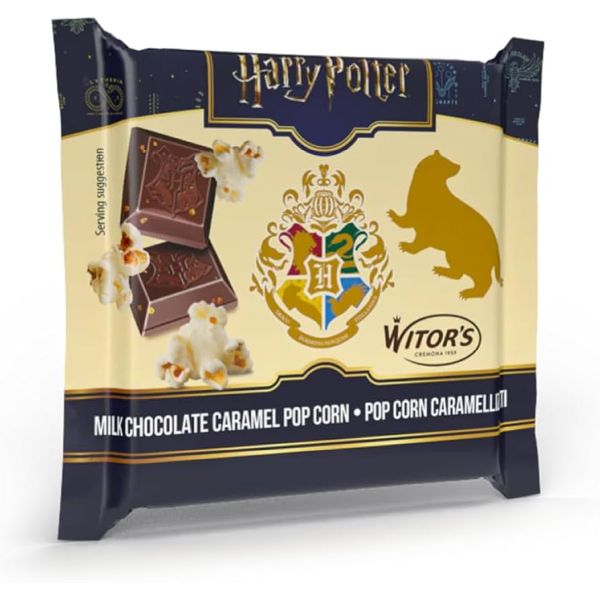 WITORS HARRY POTTER MILK CHOCOLATE CARAMEL POP CORN BAR 40GX24