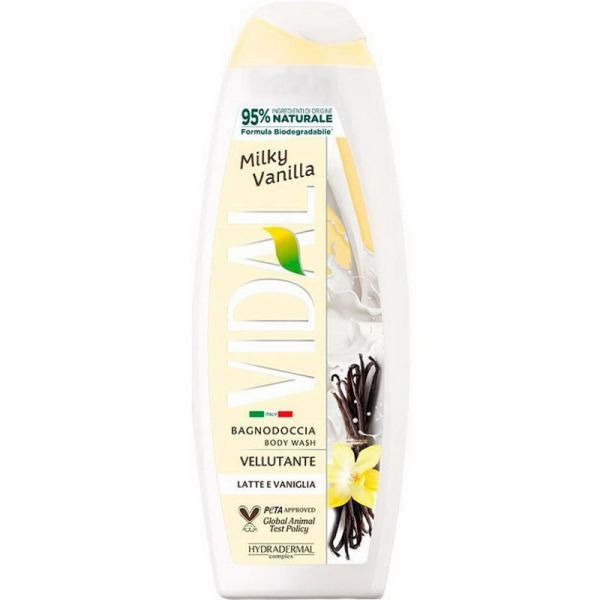 VIDAL MILKY VANILLA  BATH AND SHOWER GEL 500MLX12
