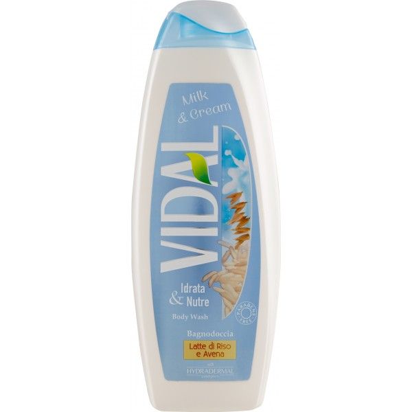 VIDAL MILK CREAM BATH AND SHOWER GEL 500MLX12