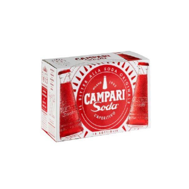 APERITIF CAMPARI SODA SPARKLIN 9.8CL X 10 BTL X 6 CLUSTER NA