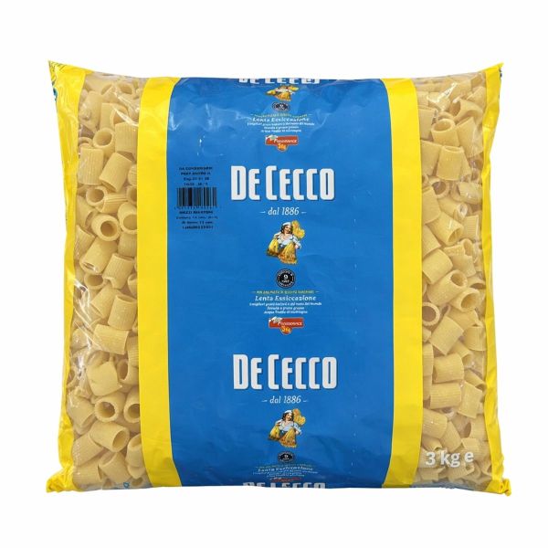 PASTA DE CECCO DURUM WHEAT RIGATONI 3KG X 4