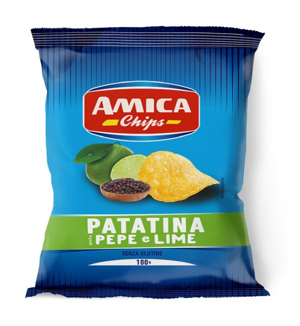 AMICA CHIPS PEPPER & LIME CHIPS 50 G X 21