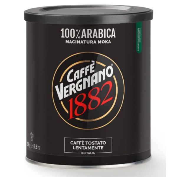 VERGNANO COFFEE MOKA POWDER IN TIN 250G X 12