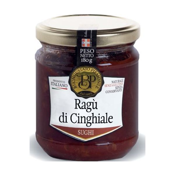BUONGUSTAIO WILD BOAR RAGU SAUCE 180GRX12 GLASS JAR