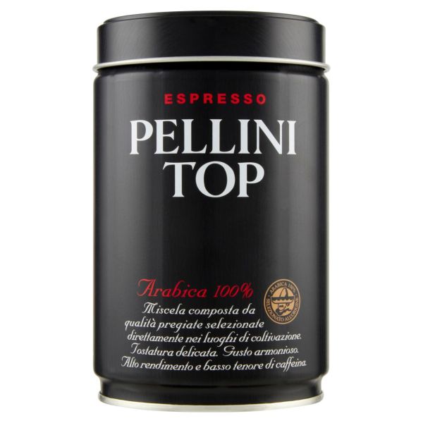PELLINI COFFEE TOP POWDER IN TIN 250G X 6